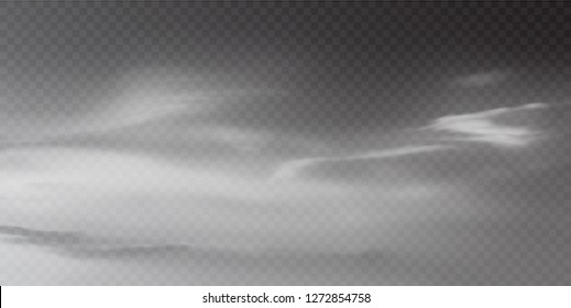 Clouds on a transparent background, panoramic image, vector background, EPS10