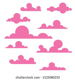 
Clouds on a white background.Isolated elements. Set. Icons. Vector