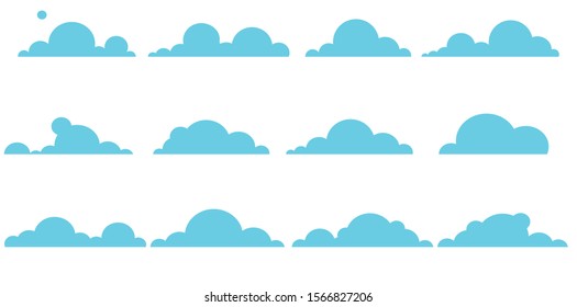 Clouds on a white background.Vector graphics