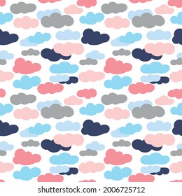 Pastellfarben Wolken Nahtlose Muster 