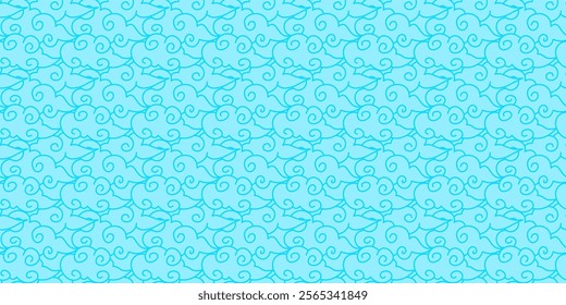 clouds pattern background. doodle clouds pattern background. cartoon fluffy clouds pattern background.