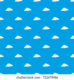 Clouds pattern repeat seamless in blue color for any design. Vector geometric illustration