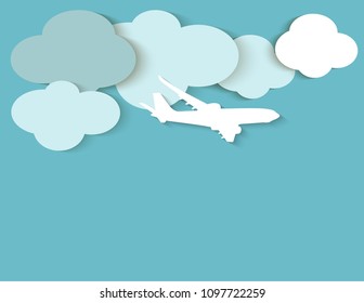 Clouds plane with shadow