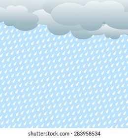 clouds and rain background vector