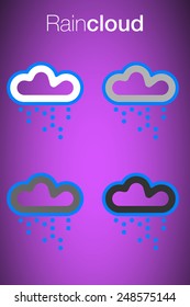 Clouds and rain. Forecast symbols.