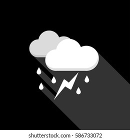 clouds with rain storm black