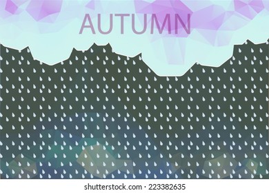 clouds and rain as a stylish decorative backdrop