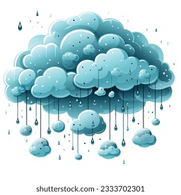 Clouds in the rain which makes people wet