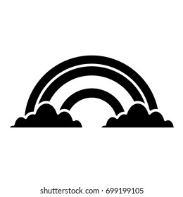 clouds and rainbow forecast climate icon
