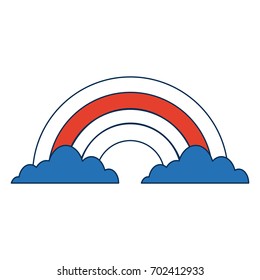 clouds and rainbow forecast climate icon