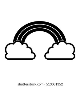 clouds and rainbow icon