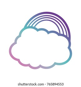 clouds and rainbow icon