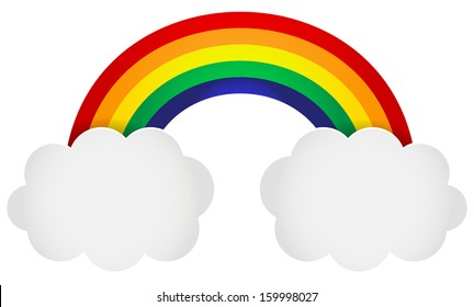 Clouds Rainbow Smooth Colors Stock Vector (Royalty Free) 159998027