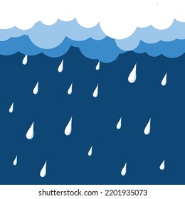 Clouds with rainfall background vector design