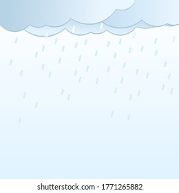 Clouds and raining background vector illustration 