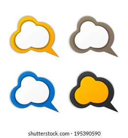 clouds with realistic shadow template for filling