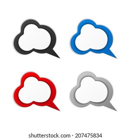 clouds with realistic shadow template for filling