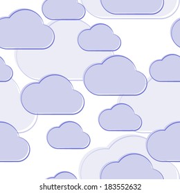 Clouds seamless background