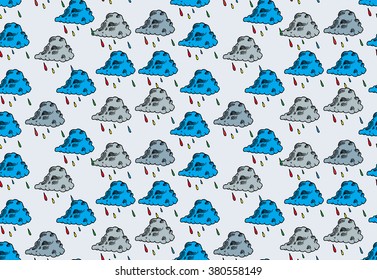 clouds seamless background vector