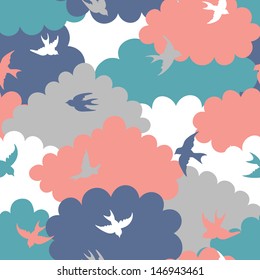 Clouds seamless pattern
