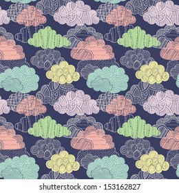 Clouds seamless pattern