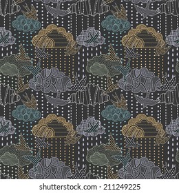 Clouds seamless pattern