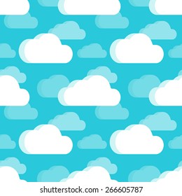 Clouds seamless pattern. The layout is fully editable