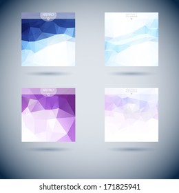 clouds set of abstract vector modern background with polygon item template for design clouds line white star partnership colorful abstract background scene pile colourful digital trendy aesthetic site