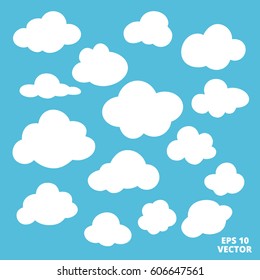 Clouds set icons vector illustration 