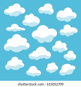 Clouds set icons vector illustration