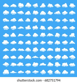 Clouds set icons vector illustration