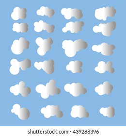 Clouds set illustration - stock vector