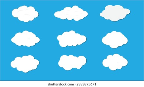 
Wolken einzeln auf blauem Hintergrund