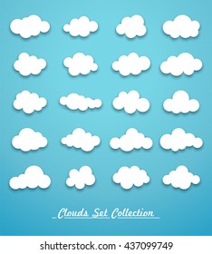 Clouds set vector