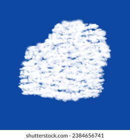 Clouds in the shape of a boxing gloves symbol on a blue sky background. A symbol consisting of clouds in the center. Vector illustration on blue background