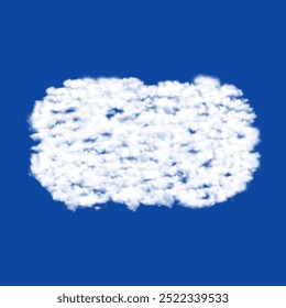 Clouds in the shape of a diving goggles symbol on a blue sky background. A symbol consisting of clouds in the center. Vector illustration on blue background
