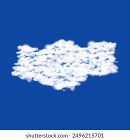 Clouds in the shape of a handshake symbol on a blue sky background. A symbol consisting of clouds in the center. Vector illustration on blue background