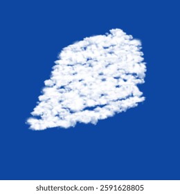 Clouds in the shape of a iron symbol on a blue sky background. A symbol consisting of clouds in the center. Vector illustration on blue background