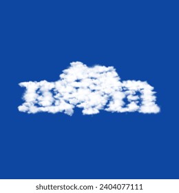 Clouds in the shape of a mother's day symbol on a blue sky background. A symbol consisting of clouds in the center. Vector illustration on blue background