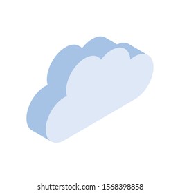 clouds shape on white background vector illustration design