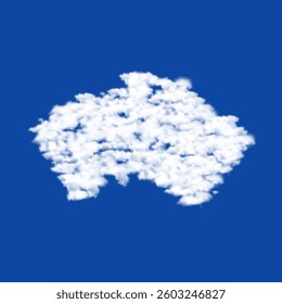 Clouds in the shape of a playing cards symbol on a blue sky background. A symbol consisting of clouds in the center. Vector illustration on blue background