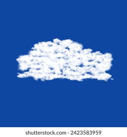 Clouds in the shape of a vintage car symbol on a blue sky background. A symbol consisting of clouds in the center. Vector illustration on blue background