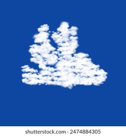 Clouds in the shape of a wild cactus symbol on a blue sky background. A symbol consisting of clouds in the center. Vector illustration on blue background