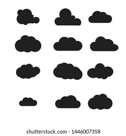 Clouds Silhouettes Vector Set Illustration Stock Vector (Royalty Free ...