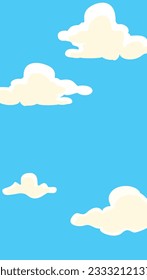 Clouds simple background, template, blue sky