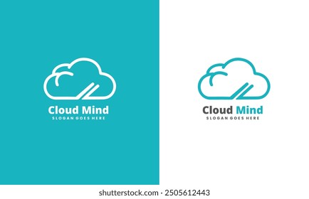 Clouds Simple Minimal mind Logo Branding. Free Premium Vector And multiple Colors.