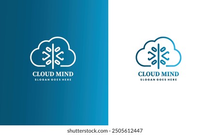 Clouds Simple Minimal mind Logo Branding. Free Premium Vector And multiple Colors.