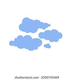 Clouds in sky cute hand drawn doodle minimalist vector illustration, simple symbol to describe weather, environment, climate cartoon object, weather forecast image