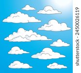 clouds in the sky daytime cartoon object