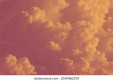 Des nuages dans le ciel. Image vectorielle modifiable gravure vintage. 8 EPS